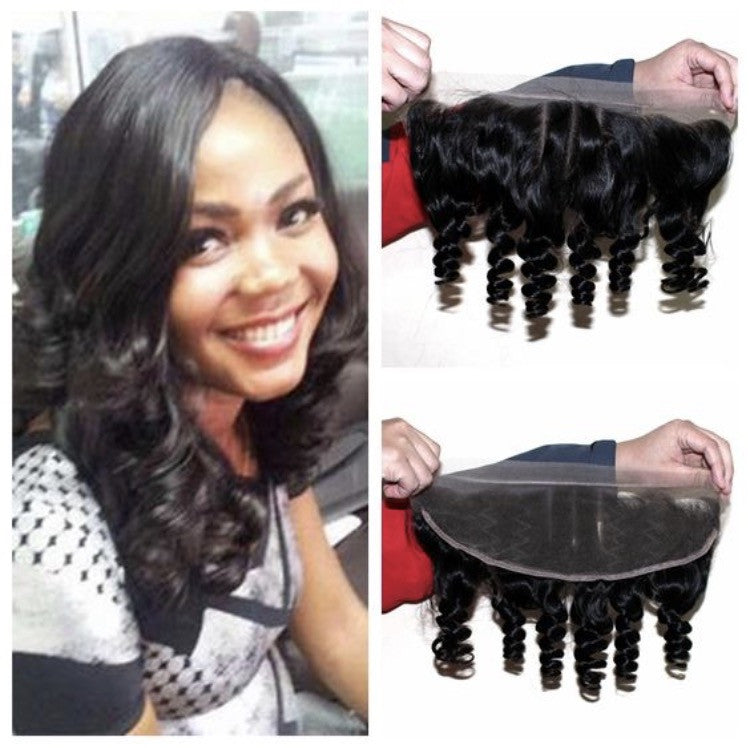 Virgin Loose Wave 13*4 Frontal Extensions