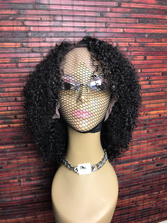 Peruvian Kinky Curly Lace Front Custom Unit